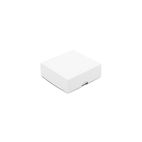 Zweiteilige Quadratische Weiße Schachtel | 90x90x30 mm | Superbox