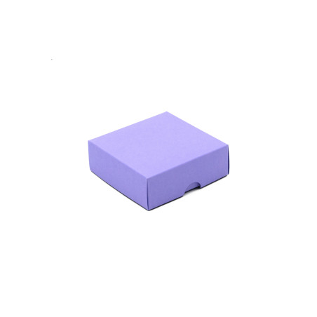 Fliederfarbene Zweiteilige Karton-Geschenkbox | 90x90x30 mm | Superbox