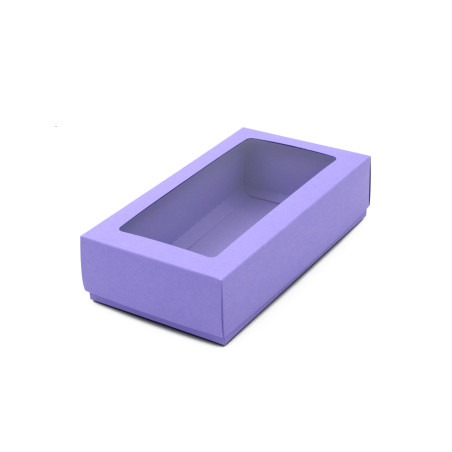 Lila zweiteilige Box mit Fenster | 200x110x50 mm | Superbox