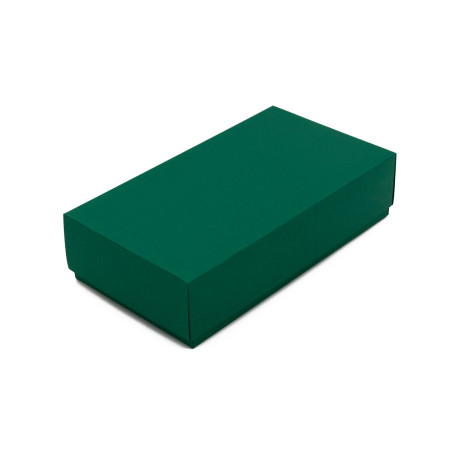 Dunkelgrüne Box mit Deckel für Macarons | 200x110x50 mm | Superbox