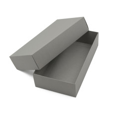 Graue zweiteilige Karton-Geschenkbox