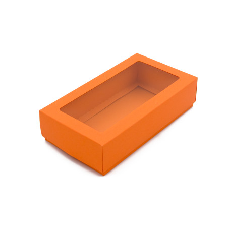 Orange Box mit Fenster für Schmuck | 200x110x50 mm | Superbox