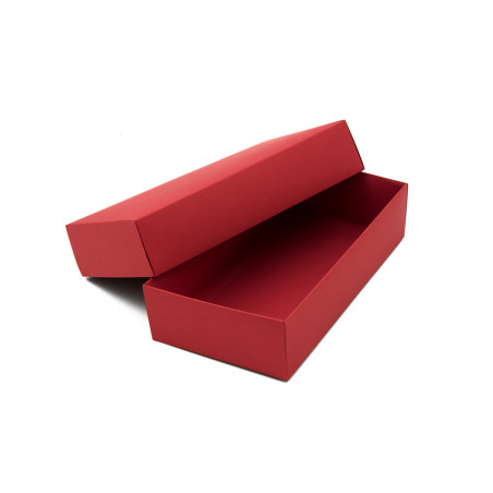 Rote zweiteilige Geschenkbox aus Karton