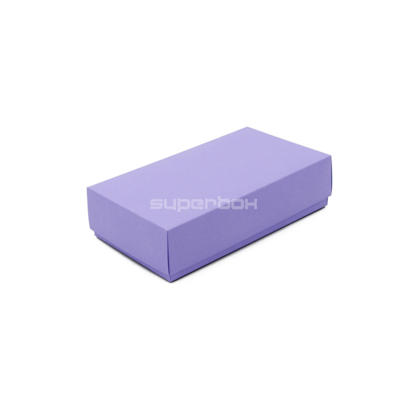 Lila Box mit Deckel für Macarons | 200x110x50 mm | Superbox