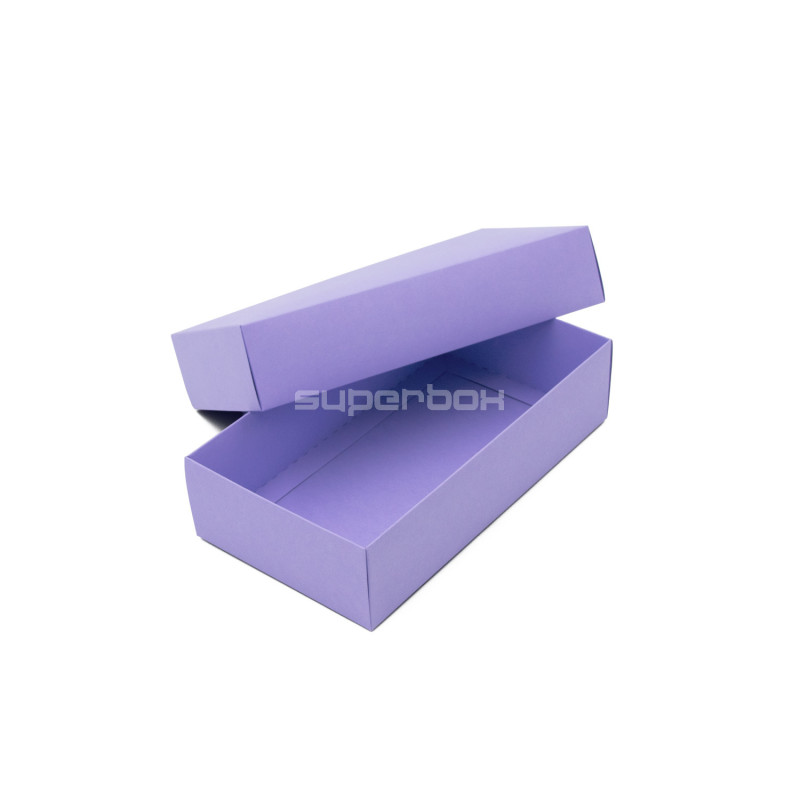 Fliederfarbene zweiteilige Karton-Geschenkbox