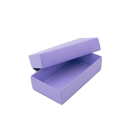 Fliederfarbene zweiteilige Karton-Geschenkbox