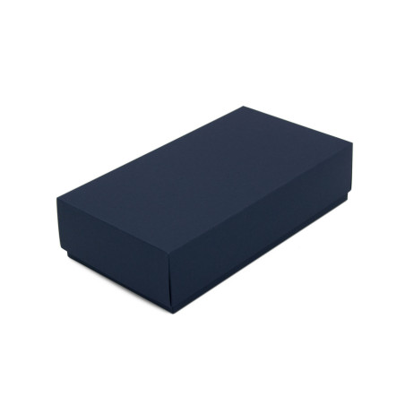 Blaue kleine zweiteilige Geschenkbox für Einladungen | 200x110x50 mm