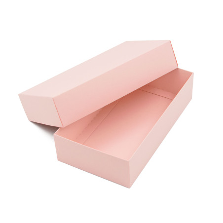 Hellrosa zweiteilige Karton-Geschenkbox