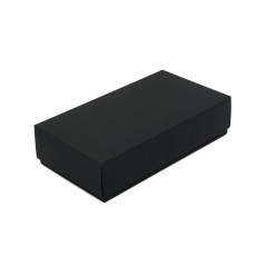 Schwarze zweiteilige Geschenkbox für Macarons | 200x110x50 mm