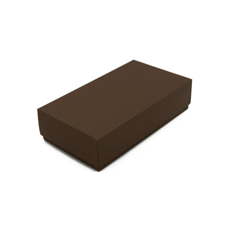 Braune kleine Schachtel mit Deckel für Macarons | 200x110x50 mm