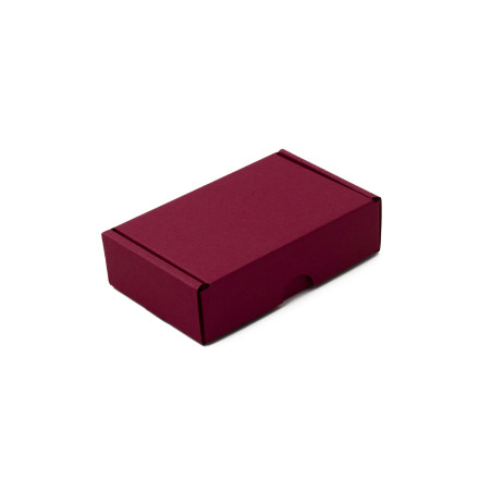 Kleine kirschrote Geschenkbox mit Schnellverschluss | 100x65x30 mm