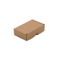 Kleine braune Schnellverschluss-Box aus Wellpappe | 155x120x25 mm