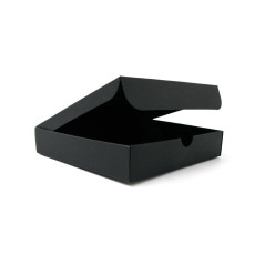 Quadratische Geschenkbox aus schwarzem dekorativem Karton