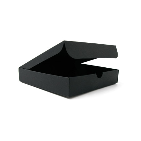Quadratische Geschenkbox aus schwarzem dekorativem Karton