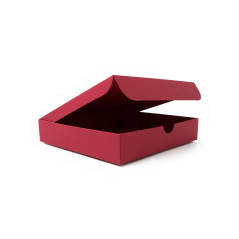 Quadratische Geschenkbox aus rotem dekorativem Karton