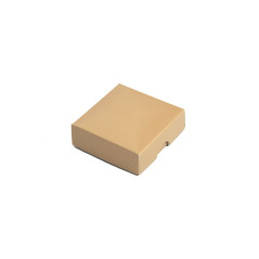 Kleine Quadratische Sandfarbene Kartonschachtel | 65x65x20 mm