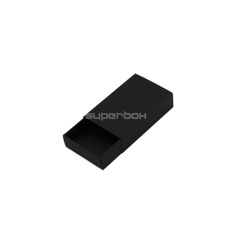 Schwarze Streichholzschachtel-Geschenkbox aus Karton