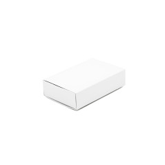 Weiße Kleine Schiebeschachtel aus Karton | 97x62x23 mm | Superbox