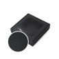 Schwarze Geschenkbox mit Linien und Fenster | 145x150x35 mm | Superbox