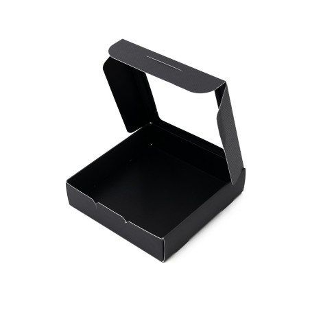 Black Cookies Box with Clear Window and Laminate Inside