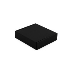 Schwarze Quadratische Mini-Box | 120x120x30 mm | Superbox