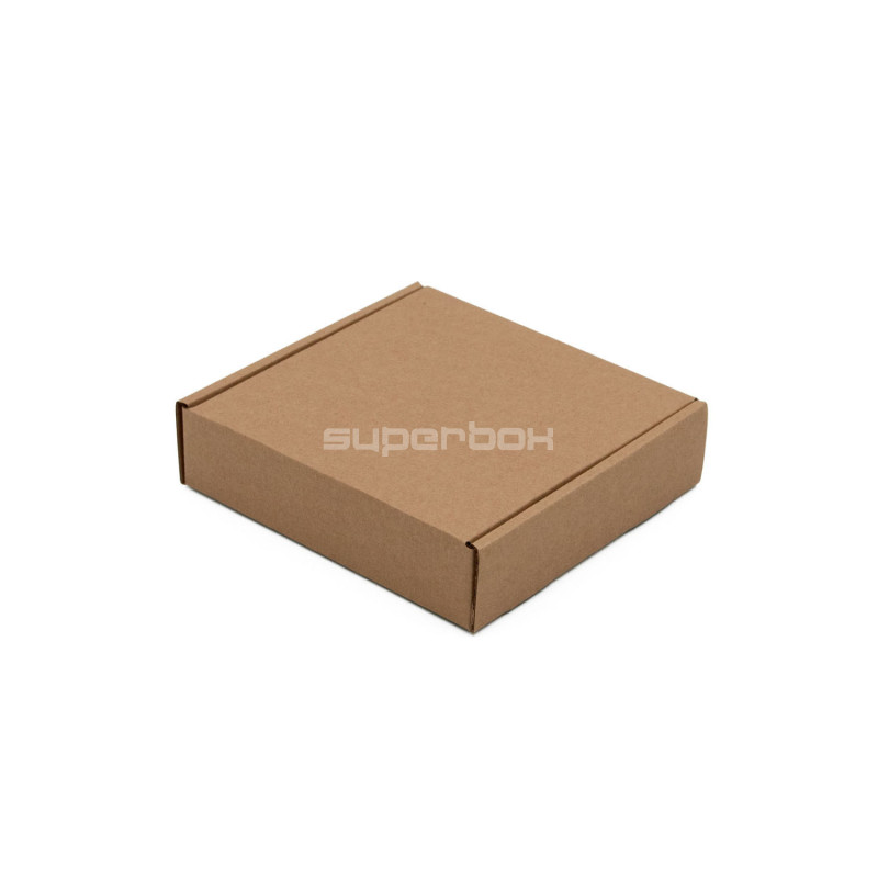 Braune Quadratische Box | 120x120x30 mm | Superbox