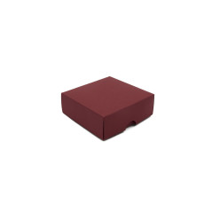 Bordeaux Zweiteilige Geschenkbox aus Karton | 90x90x30 mm | Superbox