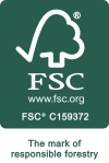 FSC-Zertifizierungszeichen, das zeigt, dass die Produkte von Superbox und Mazus die höchsten Standards für Nachhaltigkeit und soziale Verantwortung erfüllen.